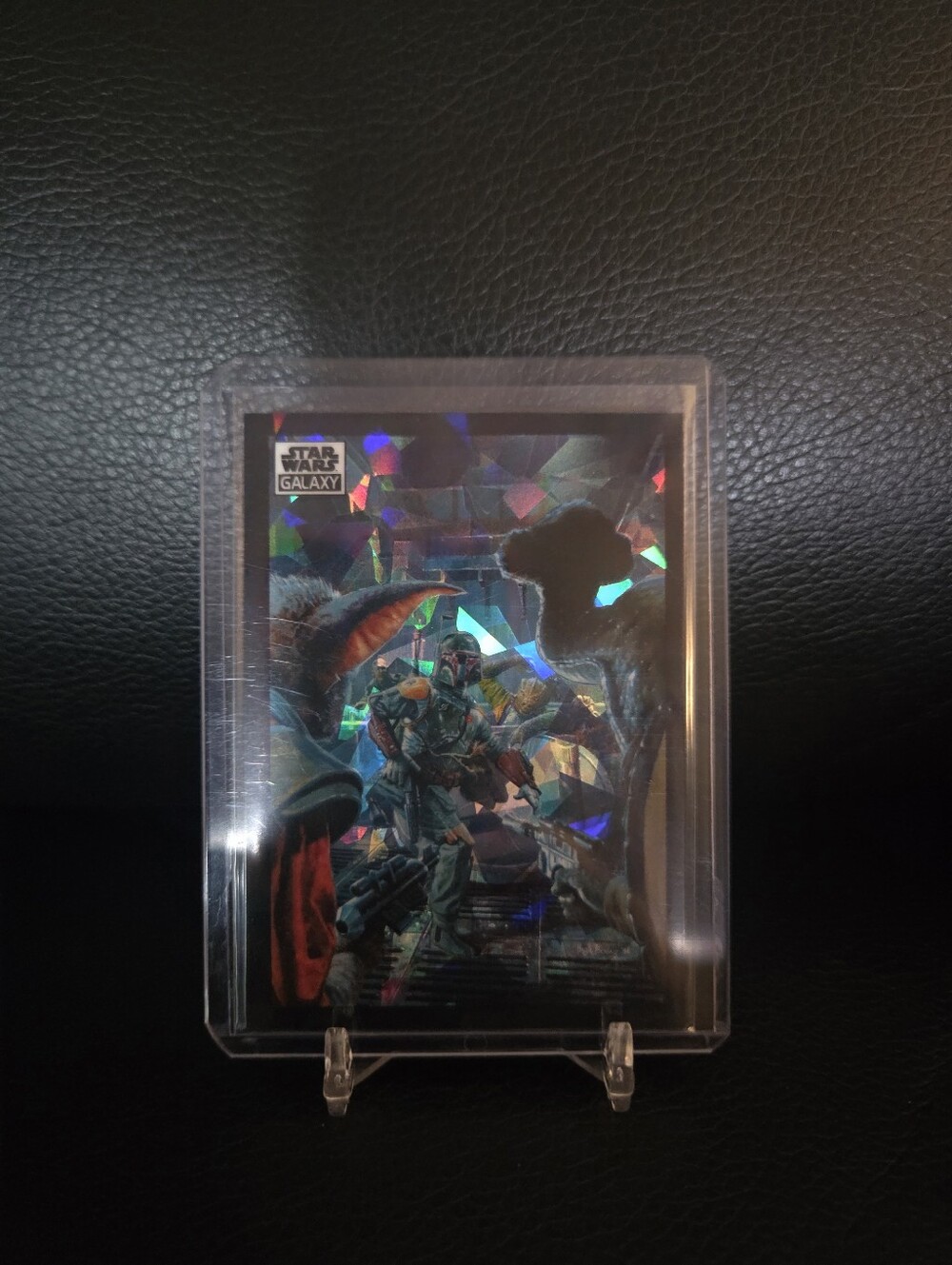 Topps Chrome Star Wars Galaxy Boba Fett Ambushed Refractor #54/150 Trading Card